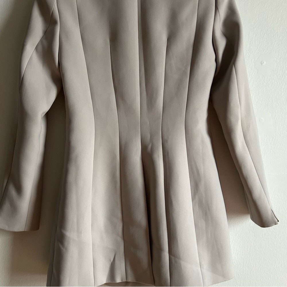 Reiss Sz 4 Clarence Light Grey Structured Classic Tailored Blazer Coat - Picture 10 of 15